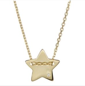 Adornia 14K Gold Star Necklace Diamond